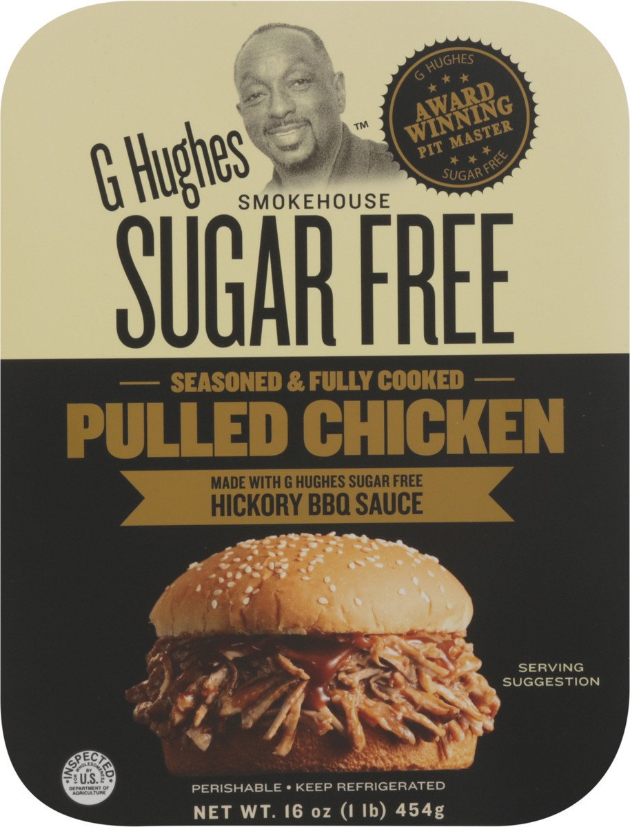 slide 12 of 13, G Hughes Hickory BBQ Sauce Pulled Chicken 16 oz, 16 oz