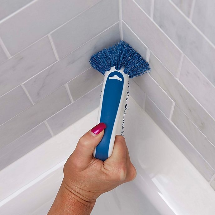 slide 5 of 7, Unger 2-in-1 Grout & Corner Scrubber - White/Blue, 1 ct