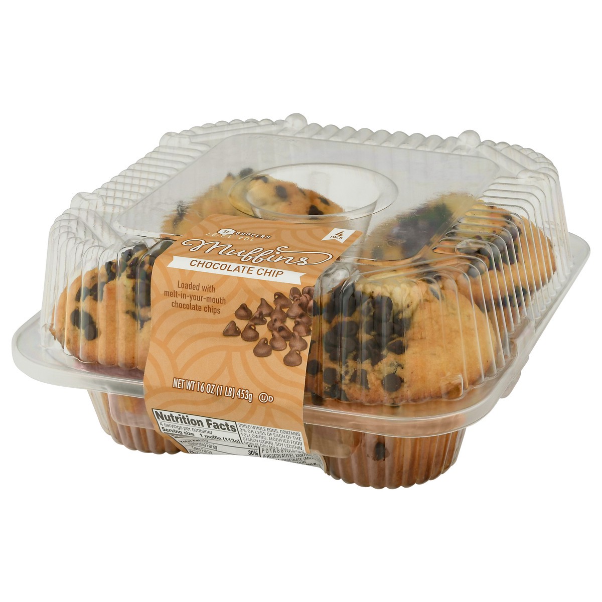 slide 7 of 9, SE Grocers Chocolate Chip Muffins 4 Pack, 1 ct