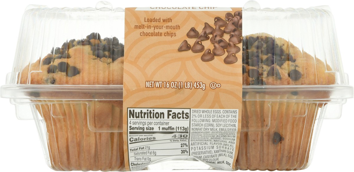 slide 8 of 9, SE Grocers Chocolate Chip Muffins 4 Pack, 1 ct