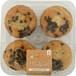 SE Grocers Chocolate Chip Muffins 4 Pack