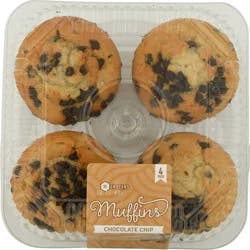 SE Grocers Chocolate Chip Muffins 4 Pack