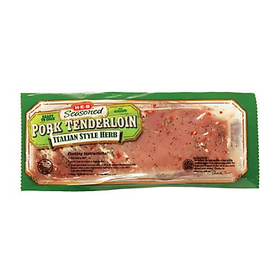 slide 1 of 1, H-E-B Seasoned Italian Style Herb Pork Tenderloin, per lb