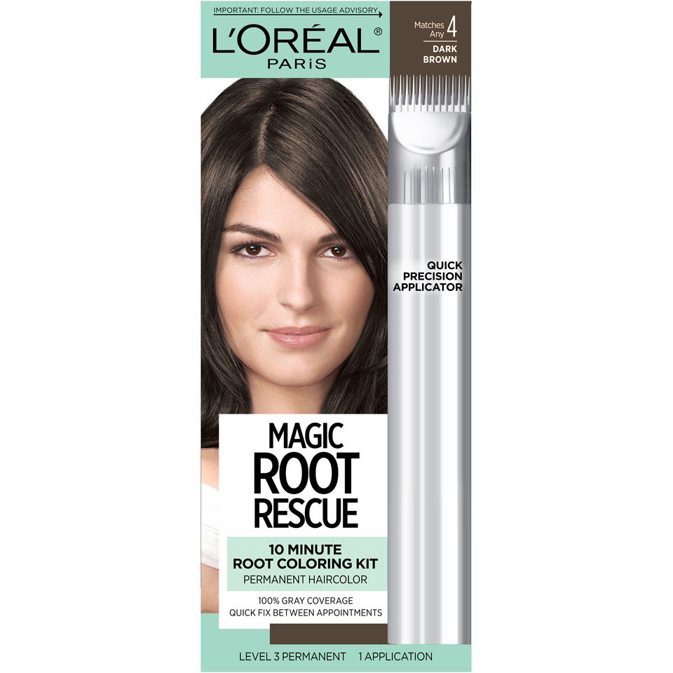 slide 1 of 5, L'Oréal Root Rescue Permanent Hair Color - Dark Brown 4, 1.0 ct