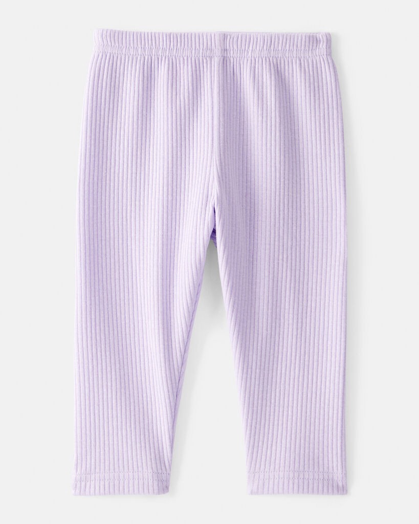 slide 2 of 3, Carter's Baby Girl Pull-On Stretch Rib Leggings - Purple Lavender 18M, 1 ct