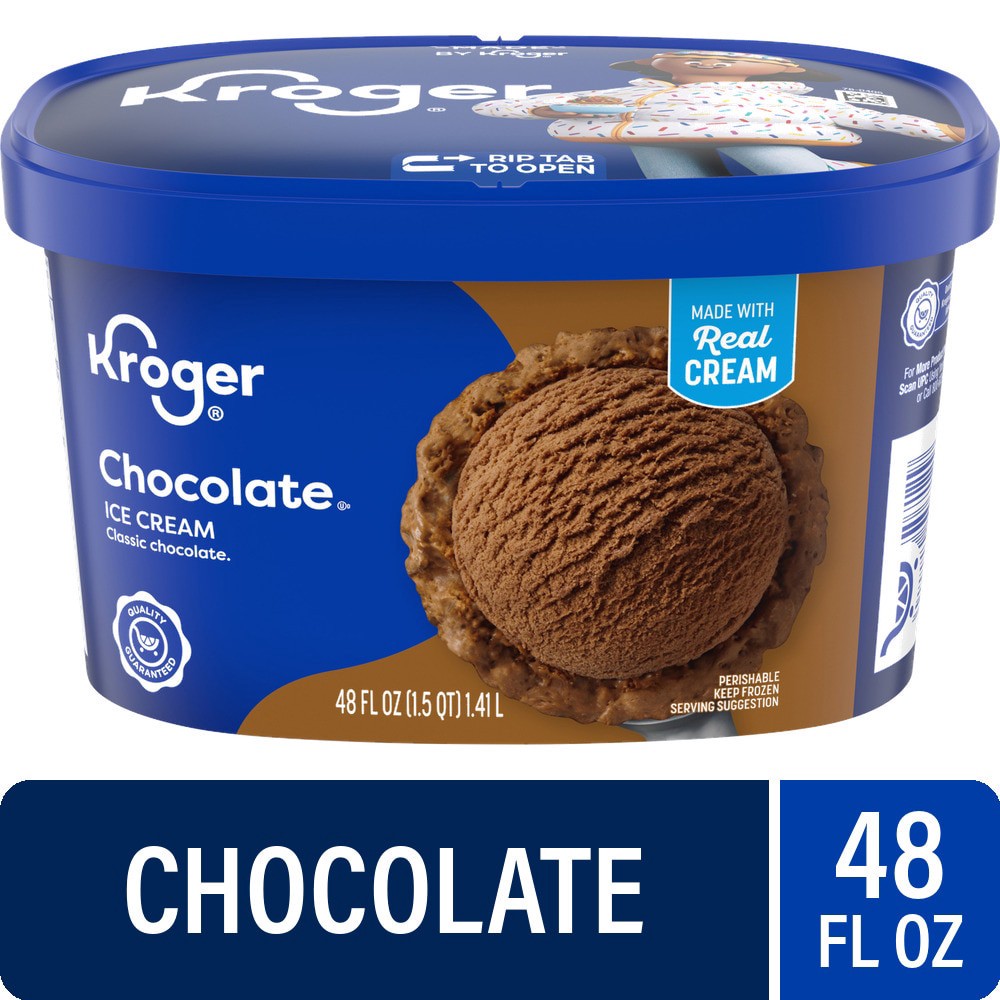 slide 1 of 6, Kroger Deluxe Chocolate Paradise Ice Cream, 48 fl oz