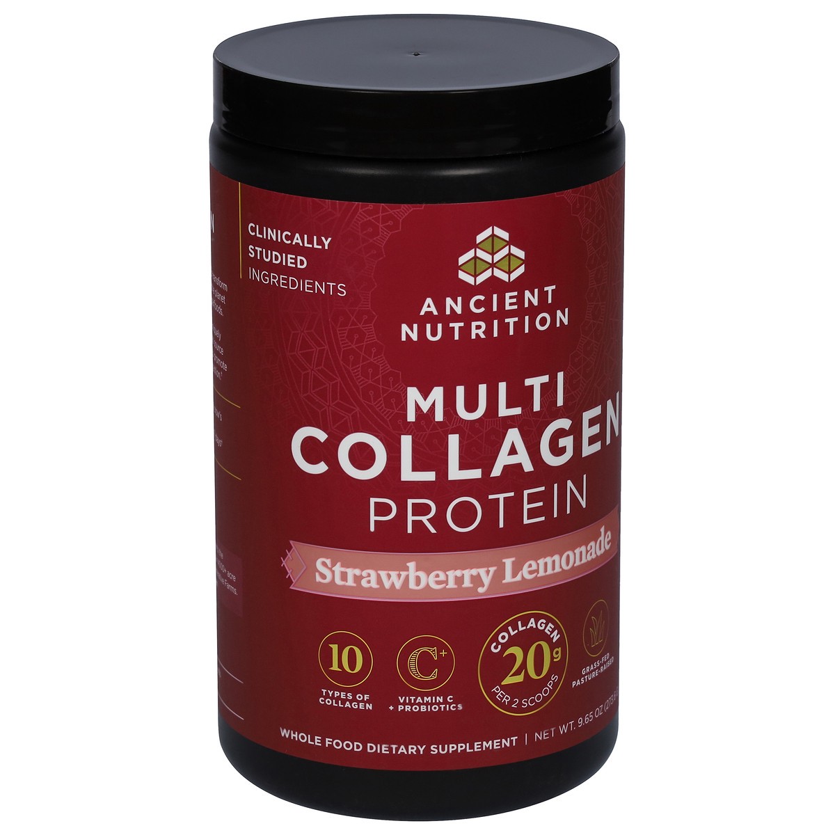 slide 2 of 9, Ancient Nutrition Strawberry Lemonade Multi Collagen Protein 9.65 oz, 9.74 oz