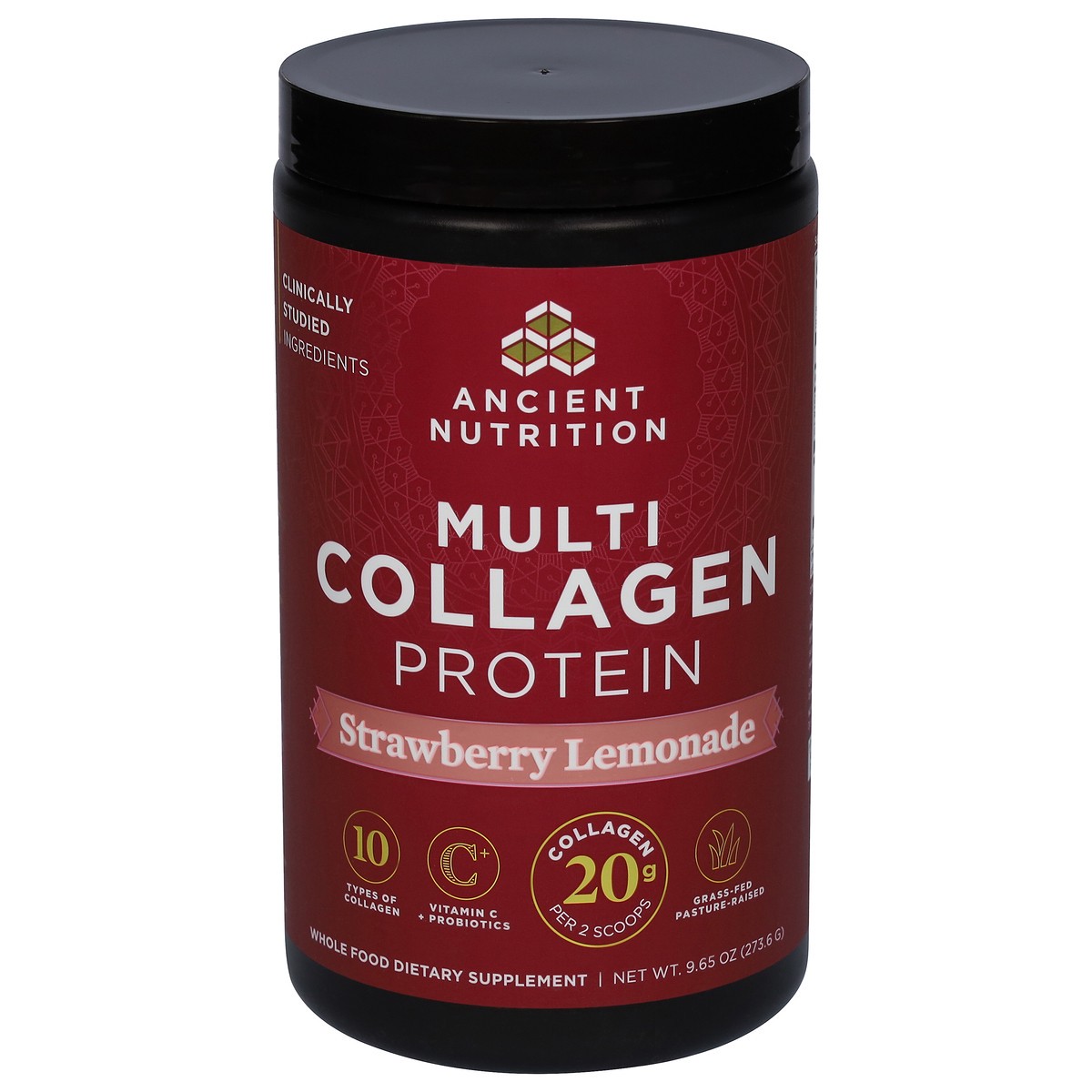 slide 1 of 9, Ancient Nutrition Strawberry Lemonade Multi Collagen Protein 9.65 oz, 9.74 oz