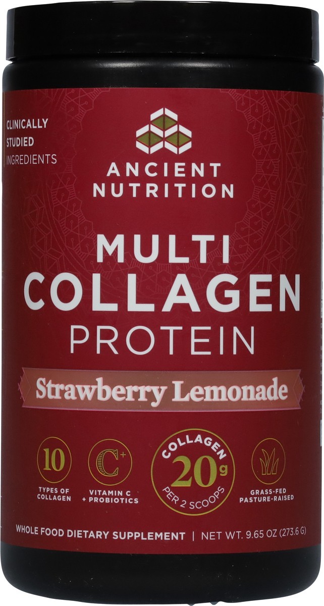 slide 6 of 9, Ancient Nutrition Strawberry Lemonade Multi Collagen Protein 9.65 oz, 9.74 oz