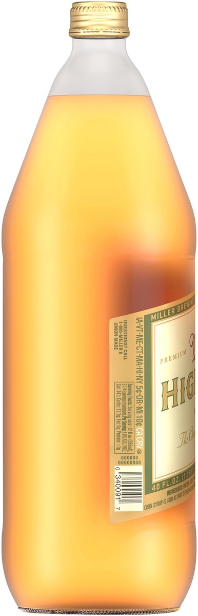 slide 2 of 6, Miller High Life American Lager Beer, 4.6% ABV, 40-oz beer bottle, 480 oz