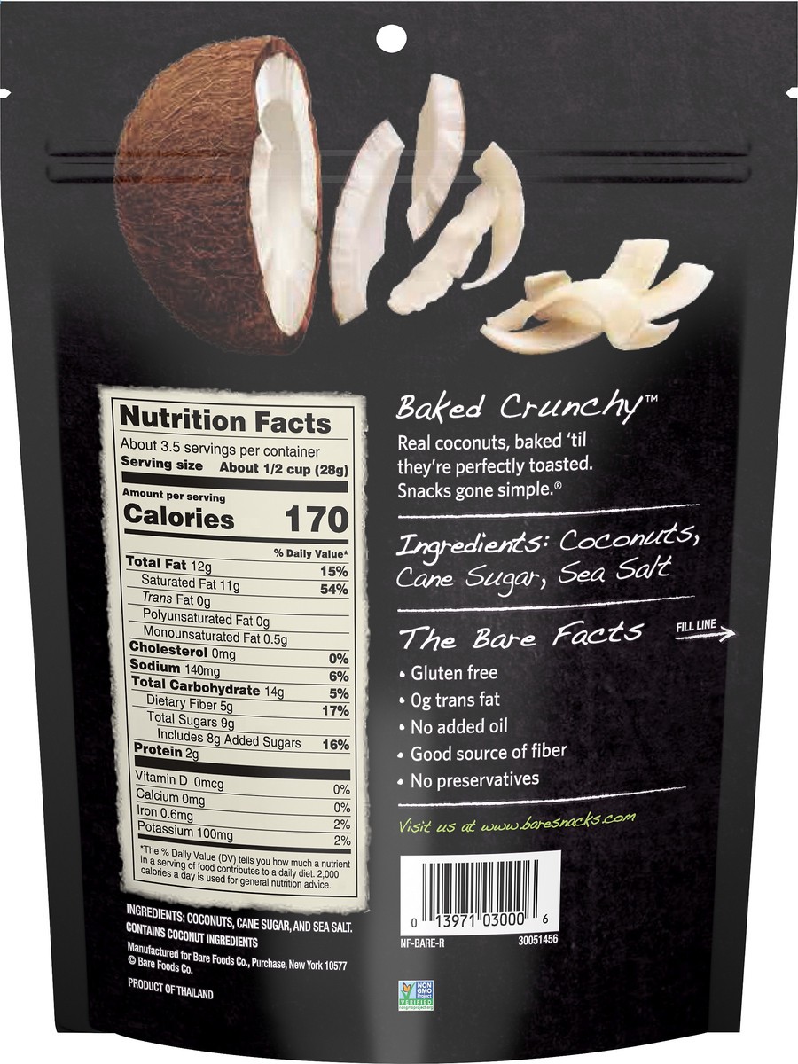 slide 6 of 6, Bare Coconut Chips, Toasted, 3.3 oz