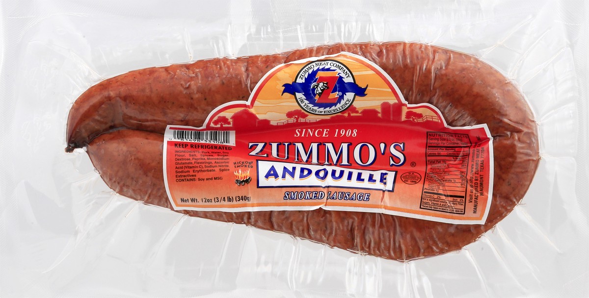 slide 8 of 13, Zummo's Andouille Smoked Sausage 12 oz, 12 oz