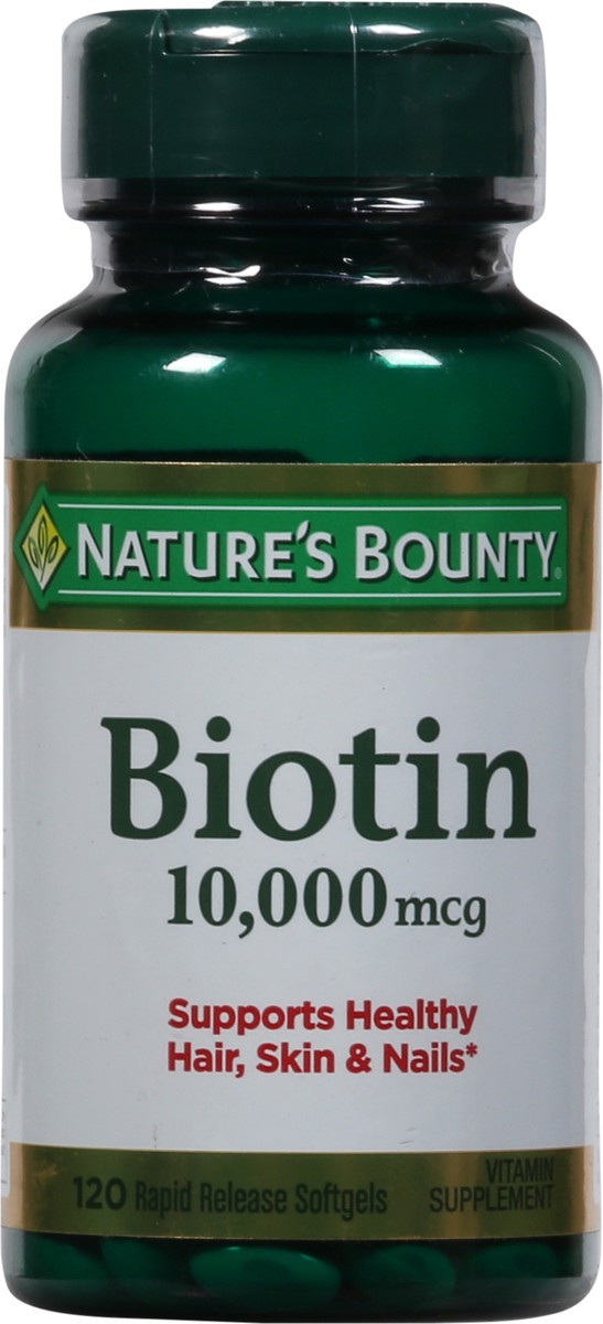 slide 2 of 13, Nature's Bounty 10,000 mcg Biotin 120 Rapid Release Softgels, 120 ct