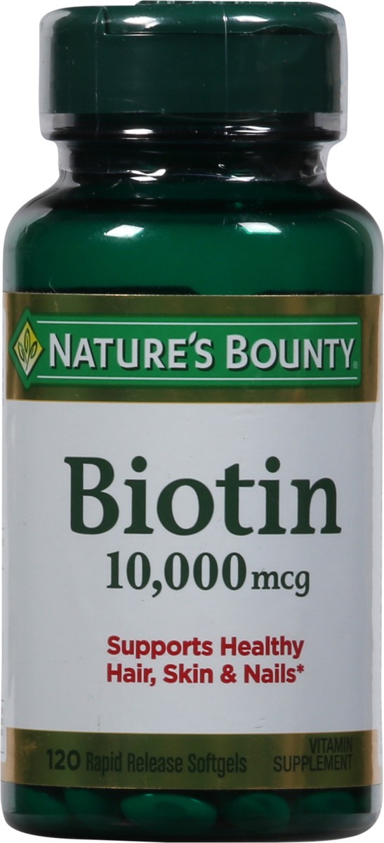 slide 8 of 13, Nature's Bounty Biotin 10,000 mcg Softgels, 120 ct