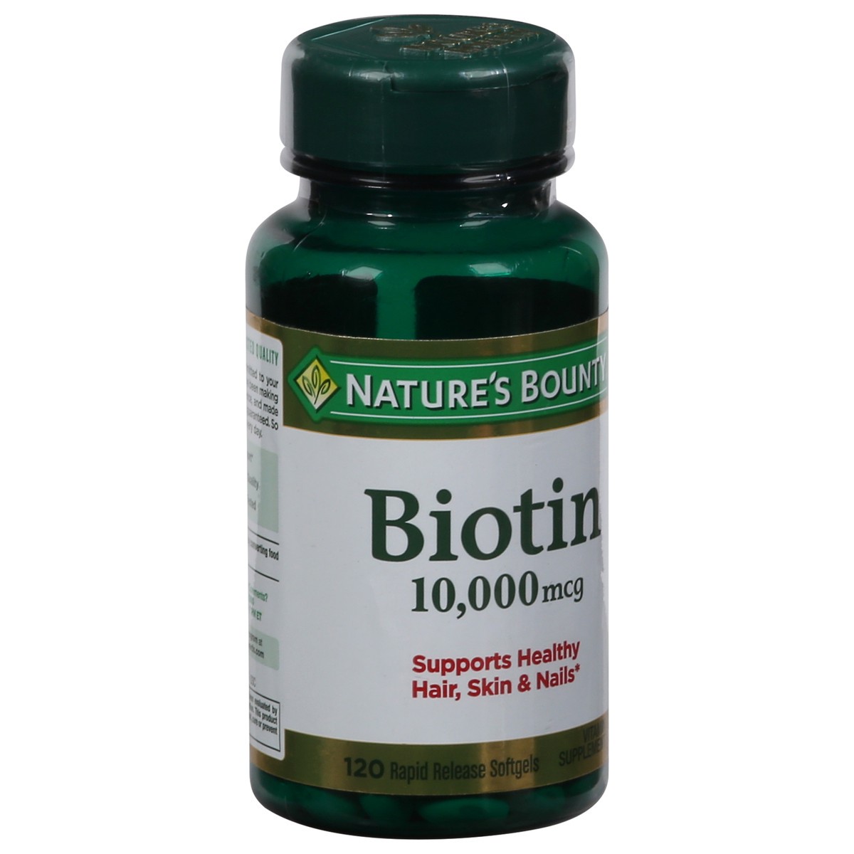 slide 3 of 13, Nature's Bounty 10,000 mcg Biotin 120 Rapid Release Softgels, 120 ct