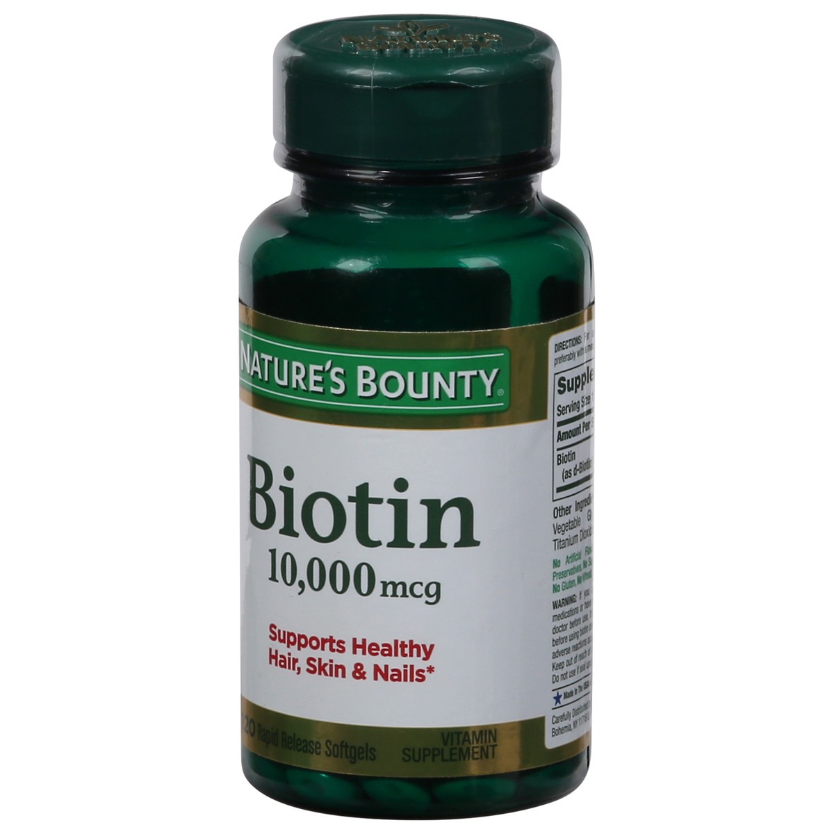 slide 4 of 13, Nature's Bounty Biotin 10,000 mcg Softgels, 120 ct