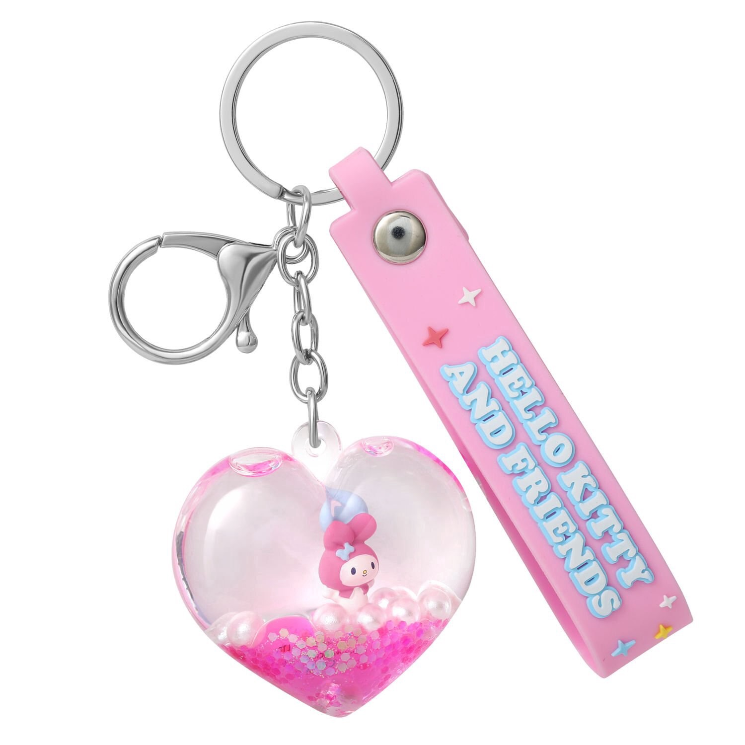 slide 6 of 6, Hello Kitty & Friends Valentine's Day Liquid Keychain, Assorted Colors, 1 ct