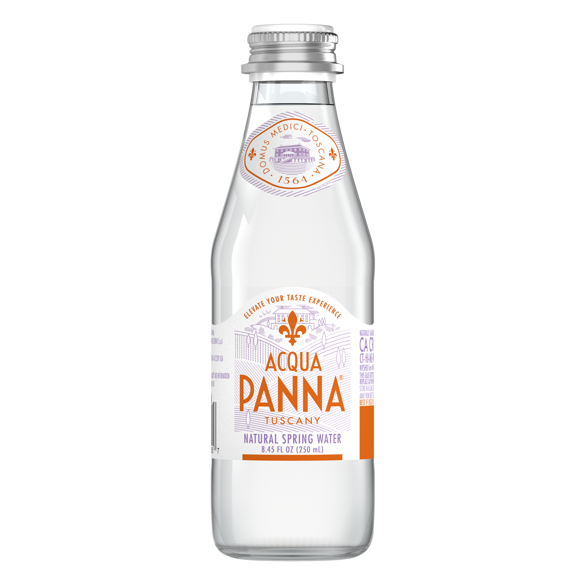 slide 1 of 1, Acqua Panna Natural Spring Water, glass water bottle - 8.45 oz, 8.45 oz