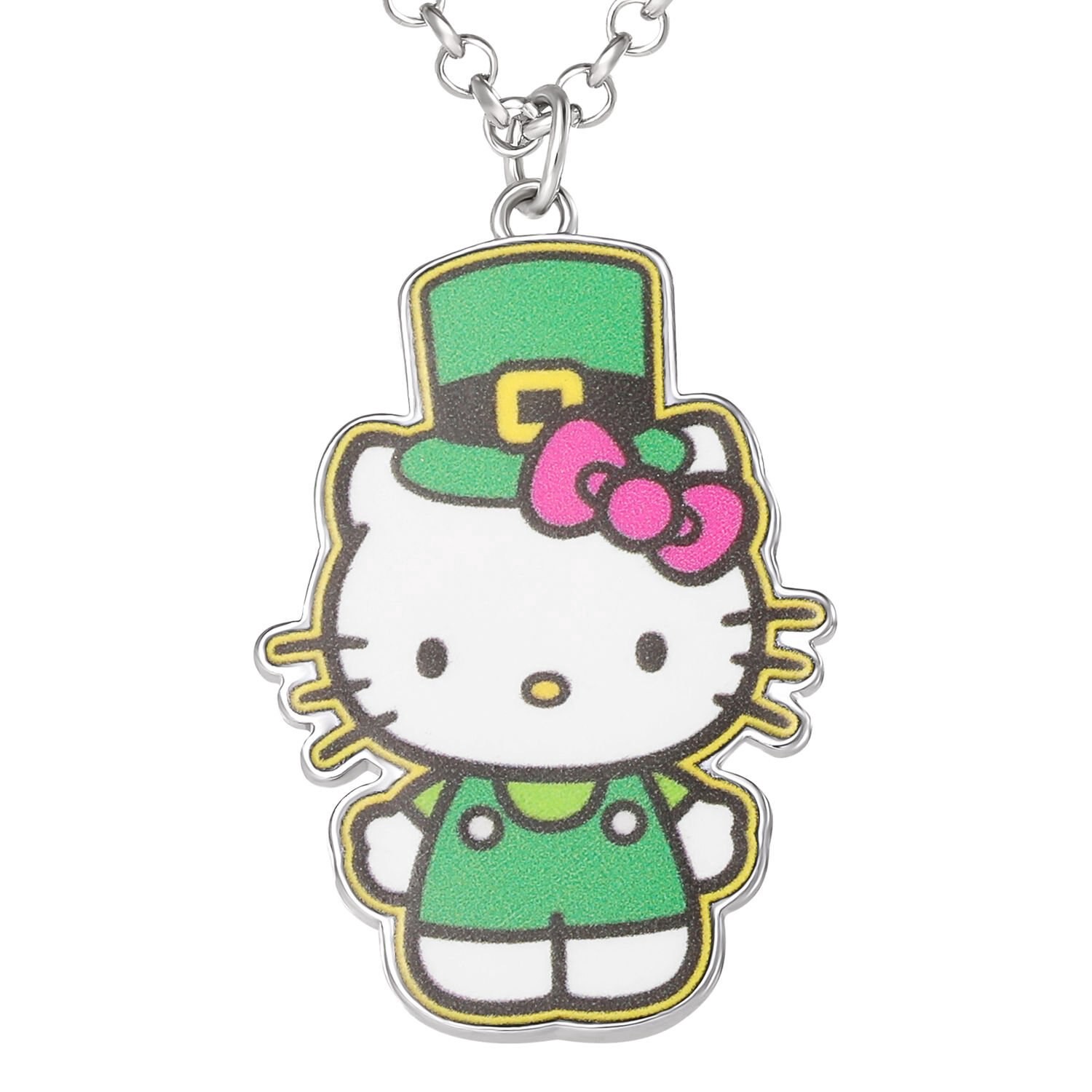 slide 3 of 4, Hello Kitty St. Patrick's Day Necklace & Stud Earring Set, 1 ct