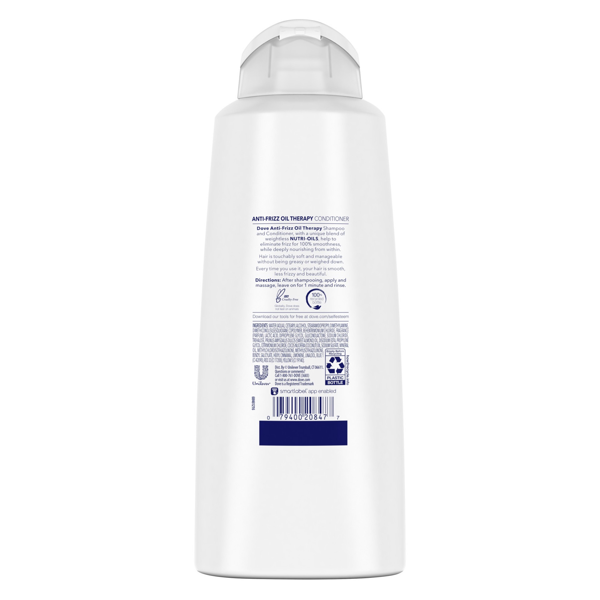 slide 6 of 6, Dove Ultra Care Conditioner Anti-Frizz Oil Therapy, 20.4 fl oz, 20.4 fl oz