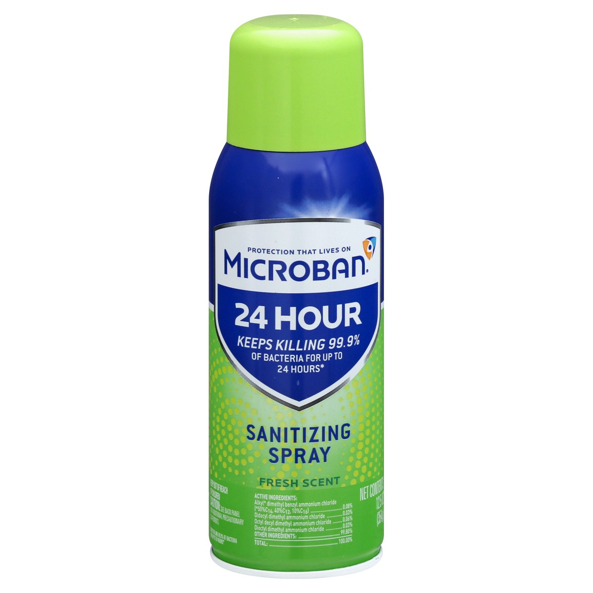 slide 1 of 9, Microban Fresh Scent Sanitizing Spray 12.5 oz, 12.5 oz