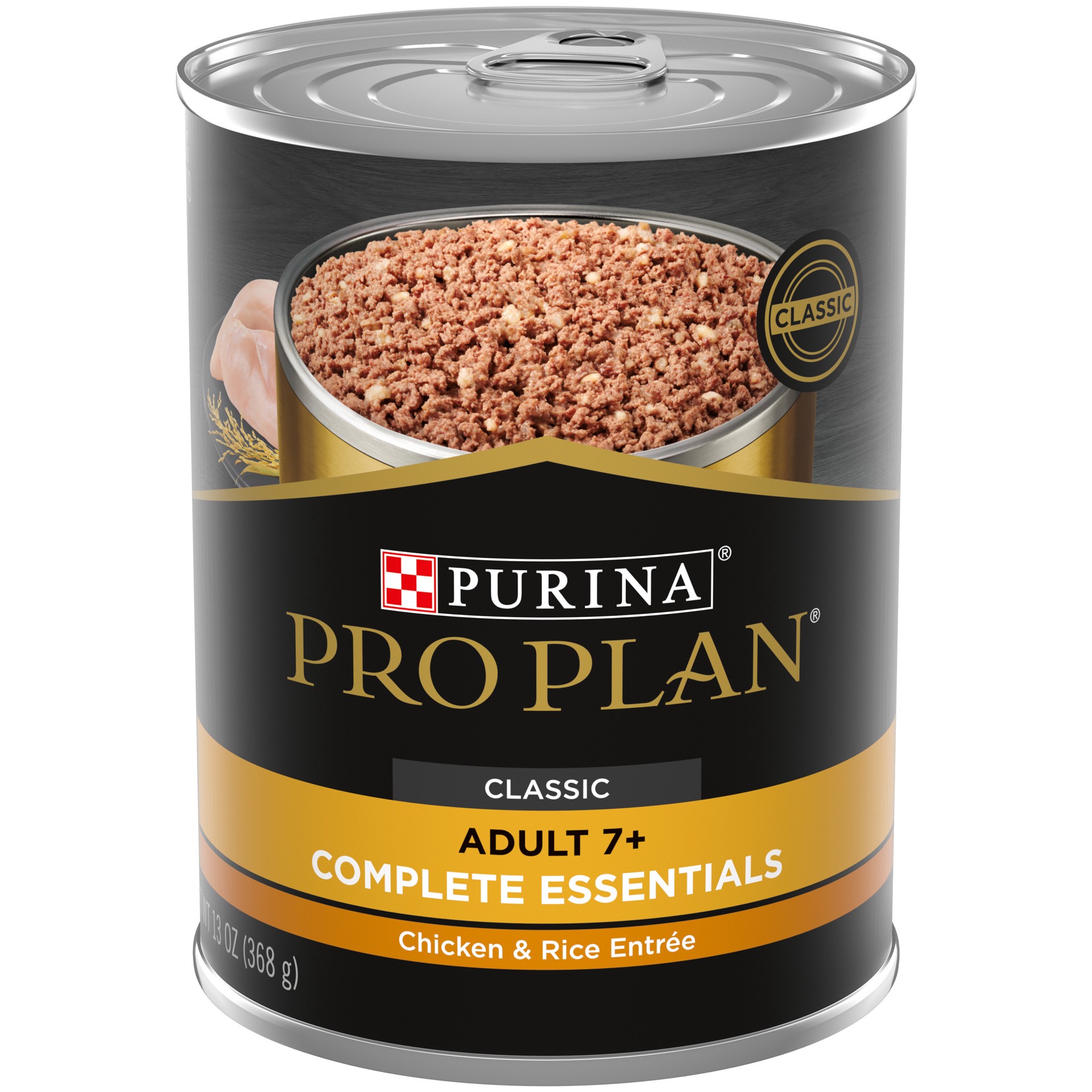 slide 1 of 7, Purina Pro Plan Wet Dog Food For Senior Dogs Adult 7 Plus Chicken and Rice Entree Classic, 13 oz
