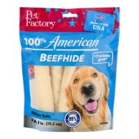 slide 1 of 1, Pet Factory 5In Amer Beefhide Mnchy Roll, 40 ct