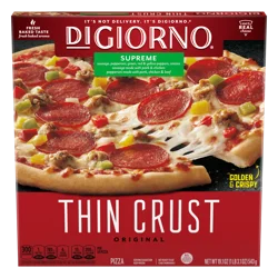 DIGIORNO Classic Thin Crust Supreme Pizza 19.1oz Package