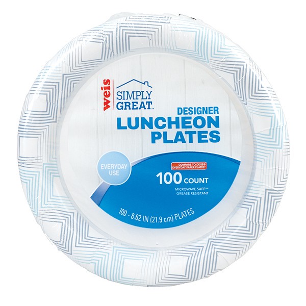 slide 1 of 1, Weis Quality Designer Plates, 100 ct; 8.75 in