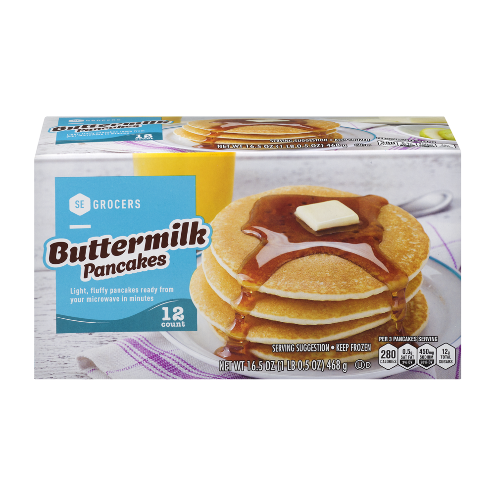 slide 1 of 1, SE Grocers Pancakes Buttermilk, 12 ct; 16 oz