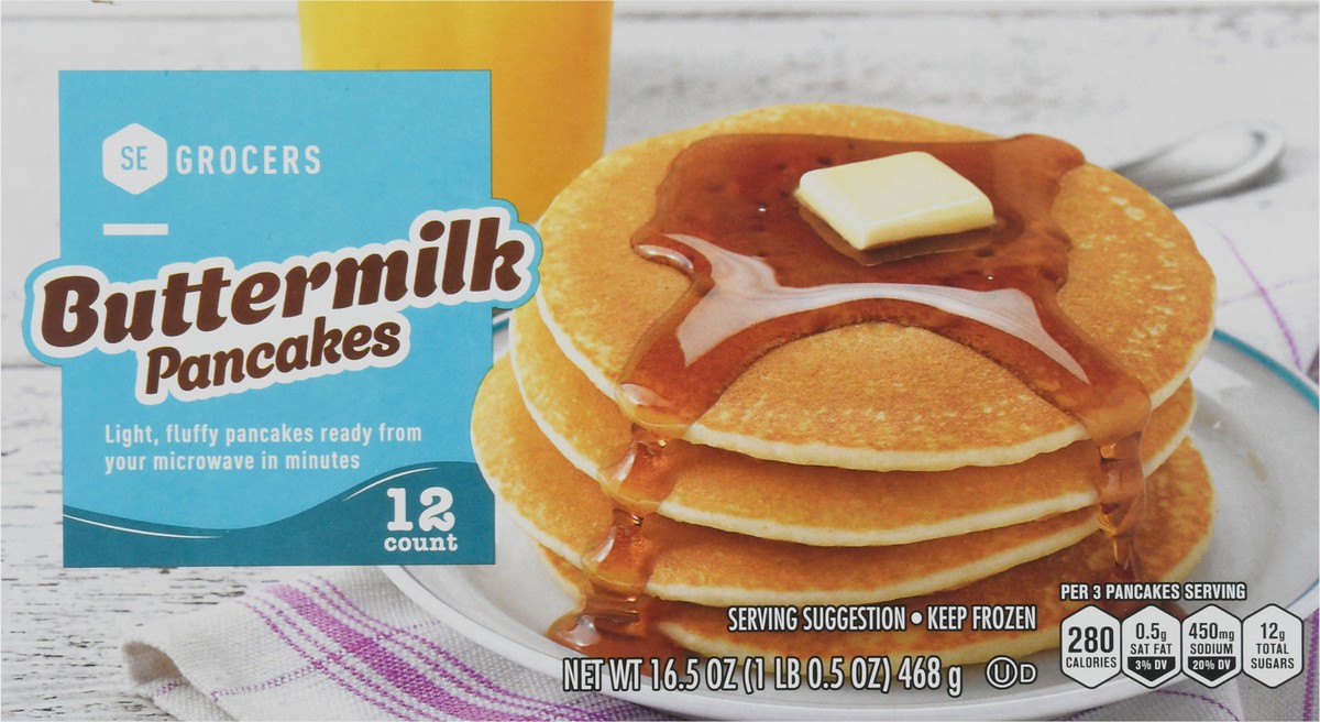 slide 1 of 12, SE Grocers Pancakes Buttermilk, 12 ct; 16 oz
