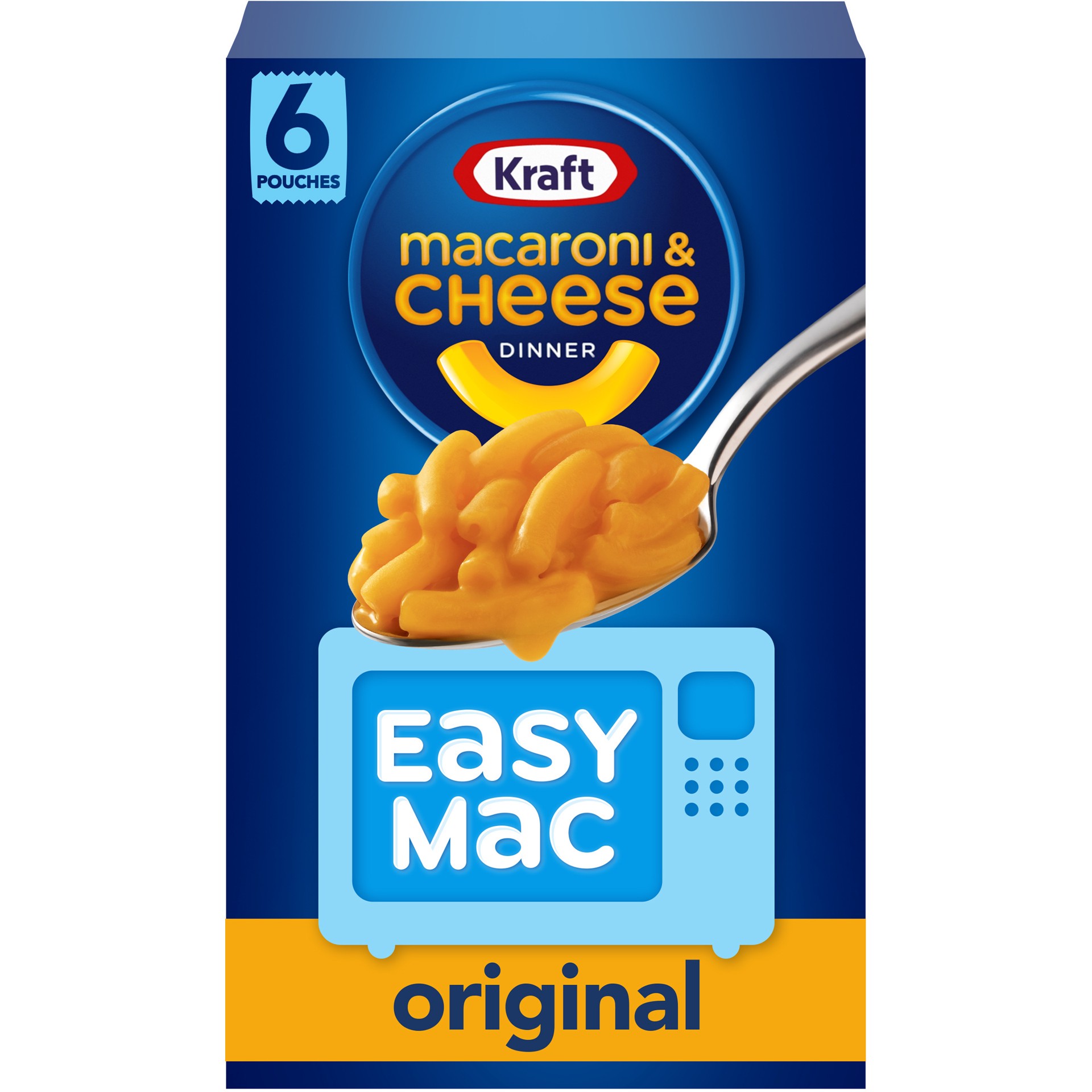 slide 1 of 4, Kraft Easy Mac Original Macaroni & Cheese Microwavable Dinner Packets, 12.9 oz
