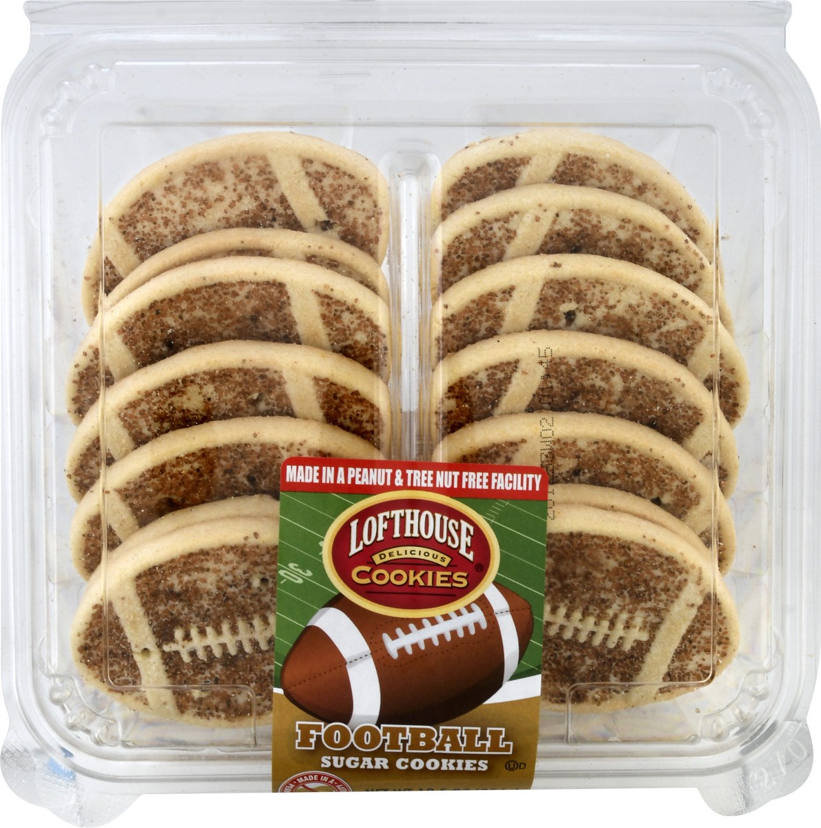 slide 1 of 11, Lofthouse Football Sugar Cookies 12.5 oz, 12.5 oz