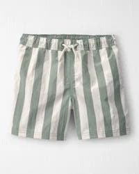 Littleplanet Boys Recycled Swim Trunks in Green Stripes - Size 7