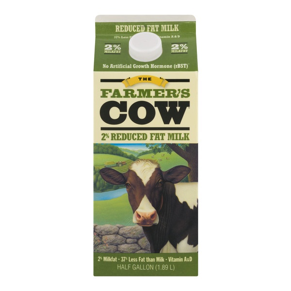 slide 1 of 1, The Farmer's Cow 2% Milk, 64 fl oz