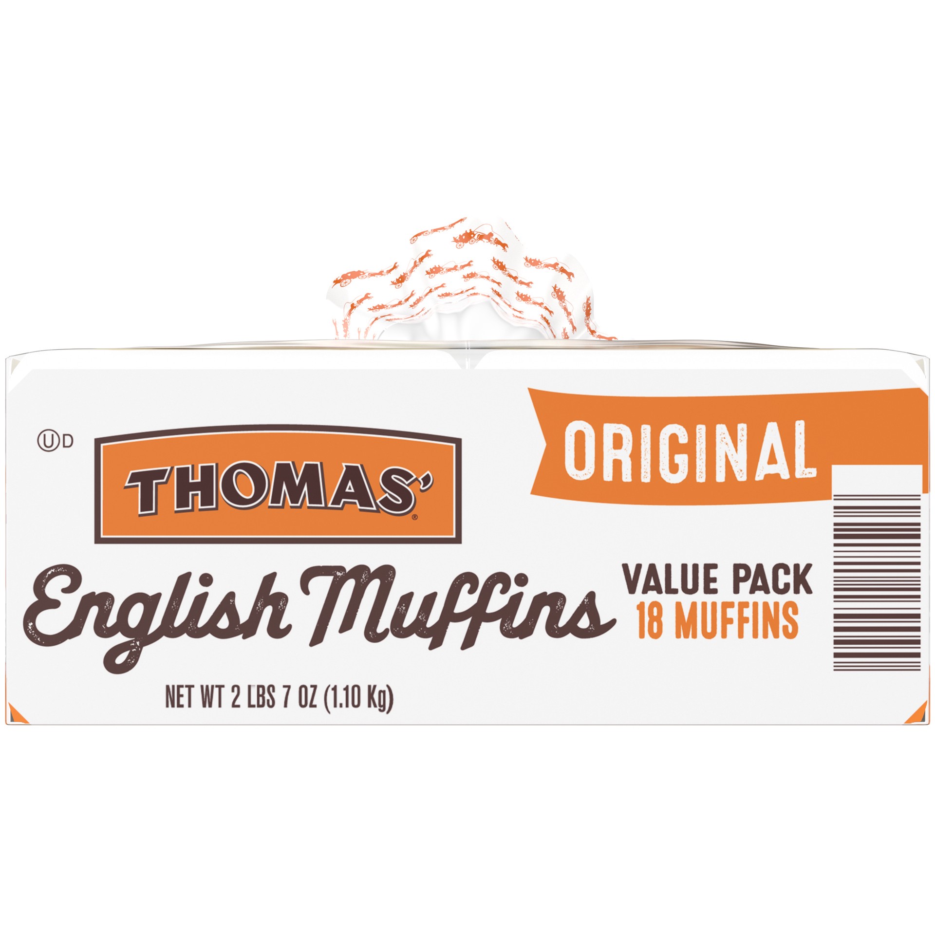 slide 5 of 5, Thomas' Original English Muffins,  Plain, 18 count, 36 oz, 18 ct