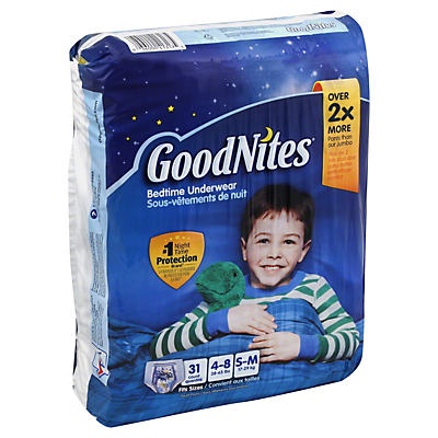 slide 1 of 1, GoodNites Boy's Bedtime Underwear Small/Medium, 31 ct