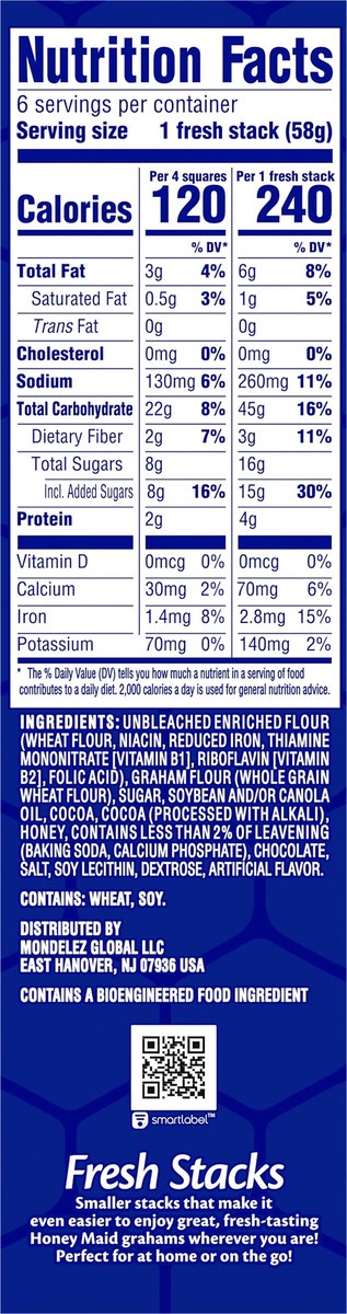 slide 9 of 14, Nabisco Honey Maid Grahams Chocolate Fresh Stacks, 12.2 oz