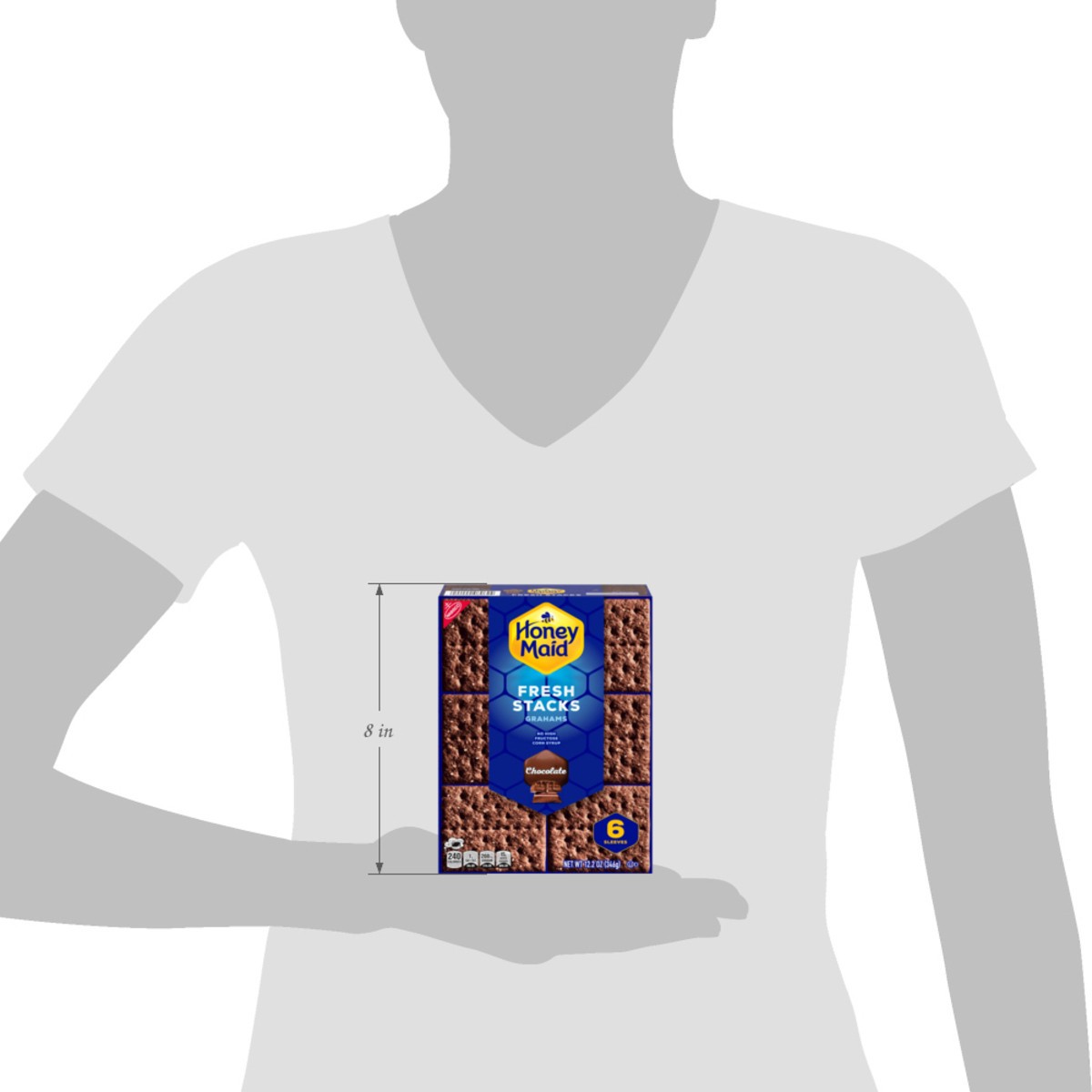 slide 11 of 14, Nabisco Honey Maid Grahams Chocolate Fresh Stacks, 12.2 oz