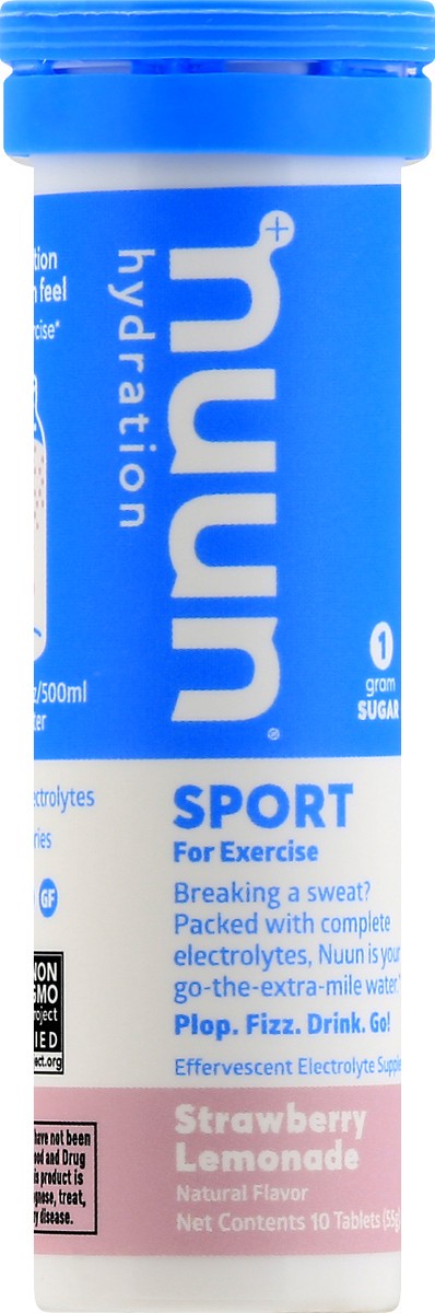 slide 6 of 9, nuun Hydration Sport Drink Vegan Tabs - Strawberry Lemonade - 10ct, 10 ct