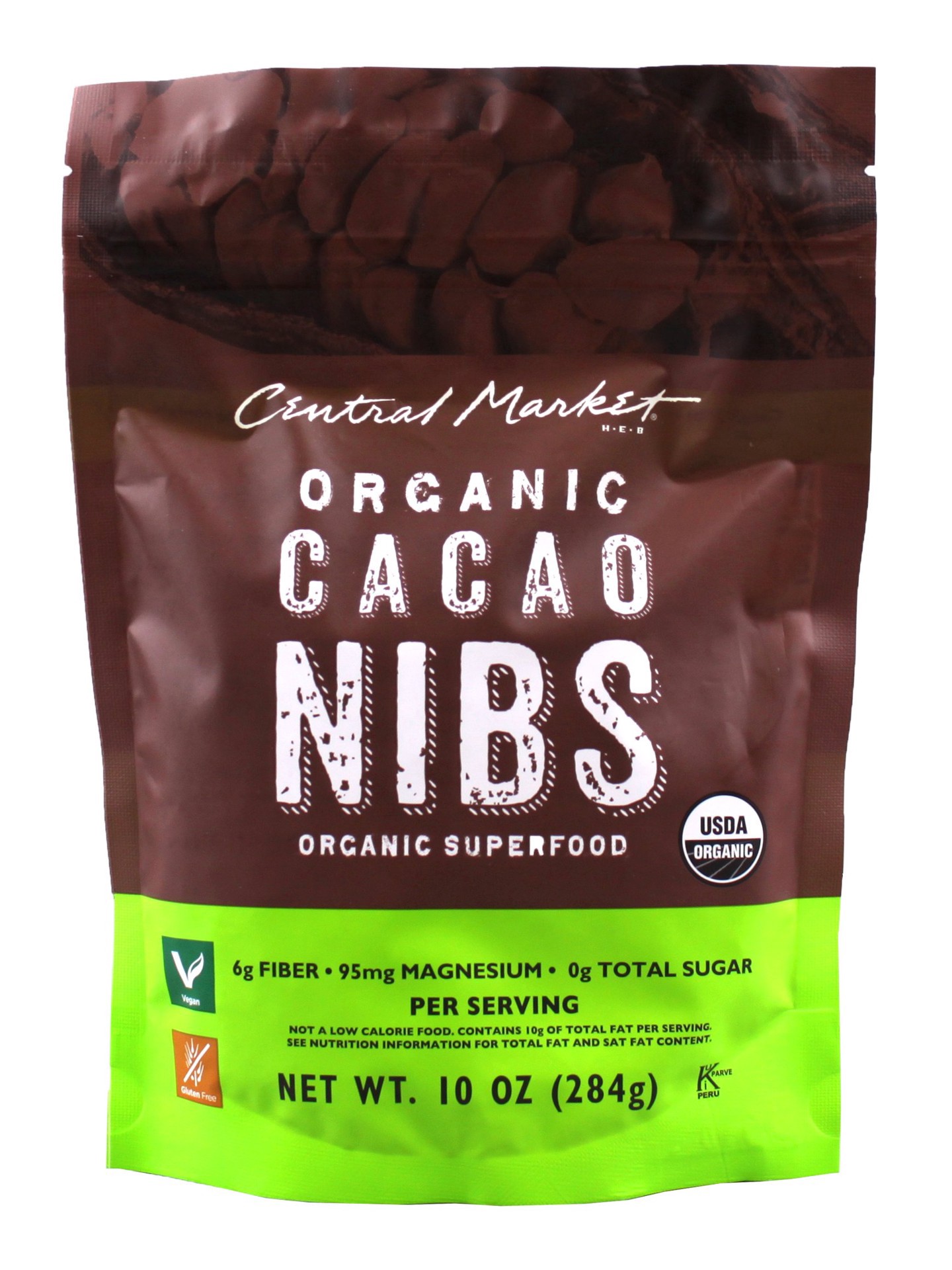 slide 1 of 1, Central Market Organic Cacao Nibs, 10 oz