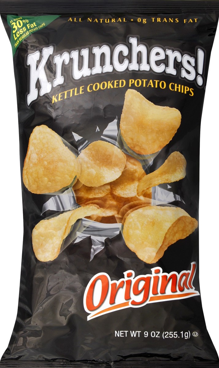 slide 5 of 6, Kruncher's Orgininal Kettle Cooked Potato Chips, 9 oz