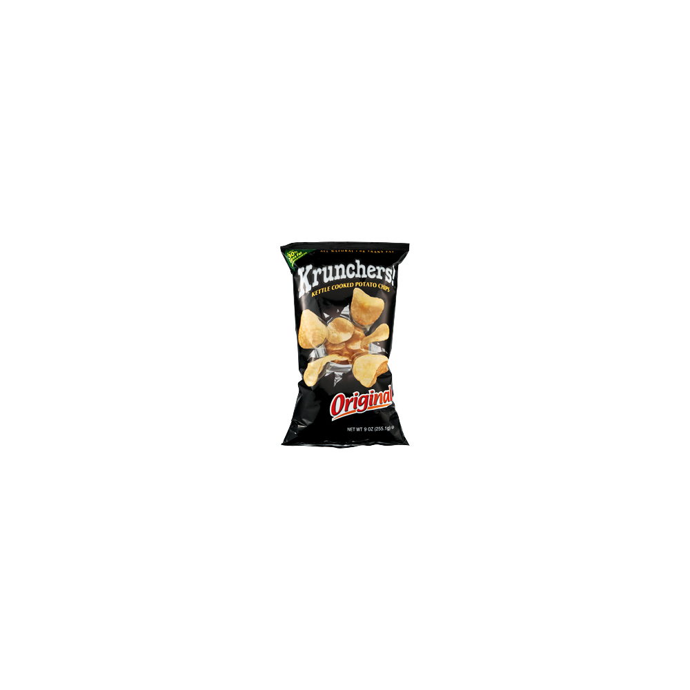 slide 1 of 1, Kruncher's Orgininal Kettle Cooked Potato Chips, 9 oz