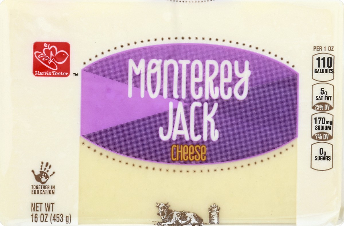 slide 3 of 5, Harris Teeter Cheese - Monterey Jack, 16 oz