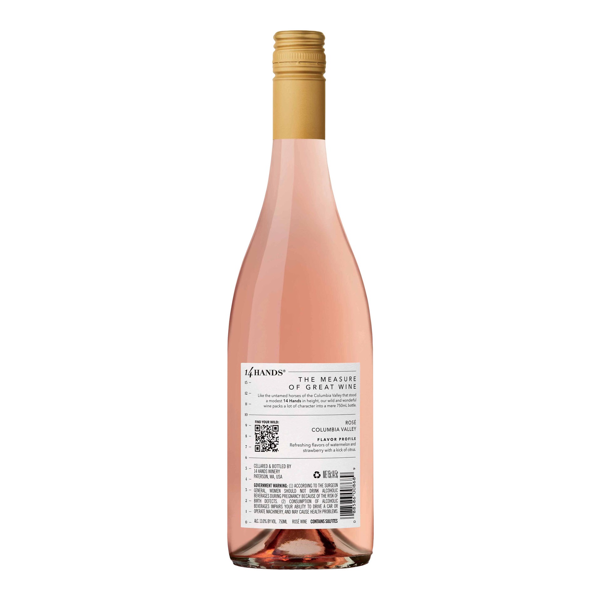 slide 4 of 7, 14 Hands Rosé Wine, 750 mL Bottle, 1 ct