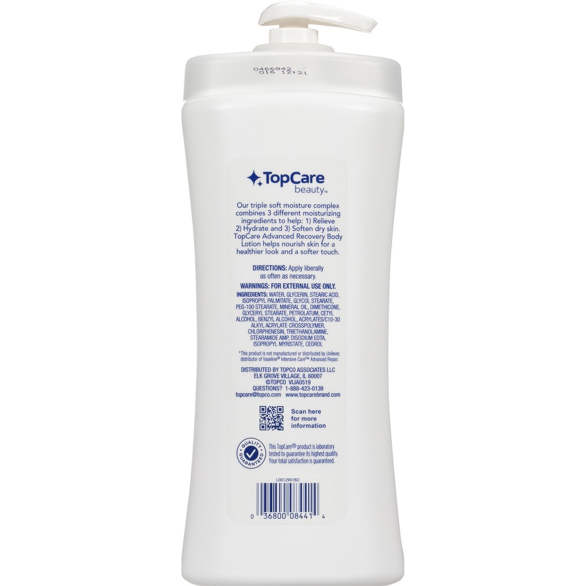 slide 7 of 9, TopCare Advanced Recovery Body Lotion With Petroleum Jelly, 24.50 fl oz