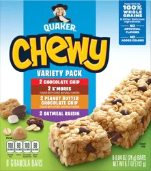 Quaker Granola Bars, Variety Pack, 8 Pack