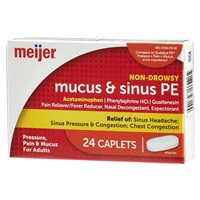 slide 7 of 29, Meijer Mucus & Sinus PE Caplets, 24 ct