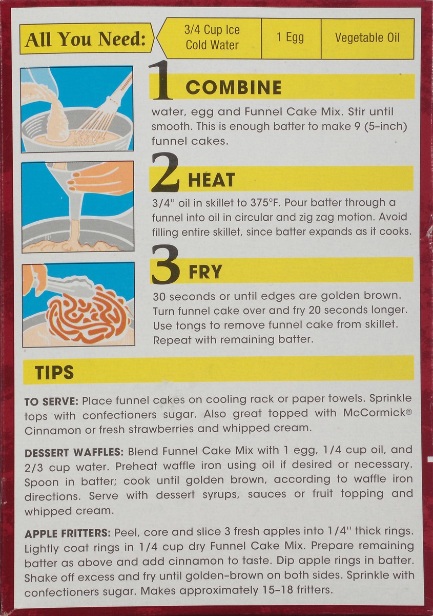 slide 5 of 10, McCormick Golden Dipt Funnel Cake Mix, 8 oz