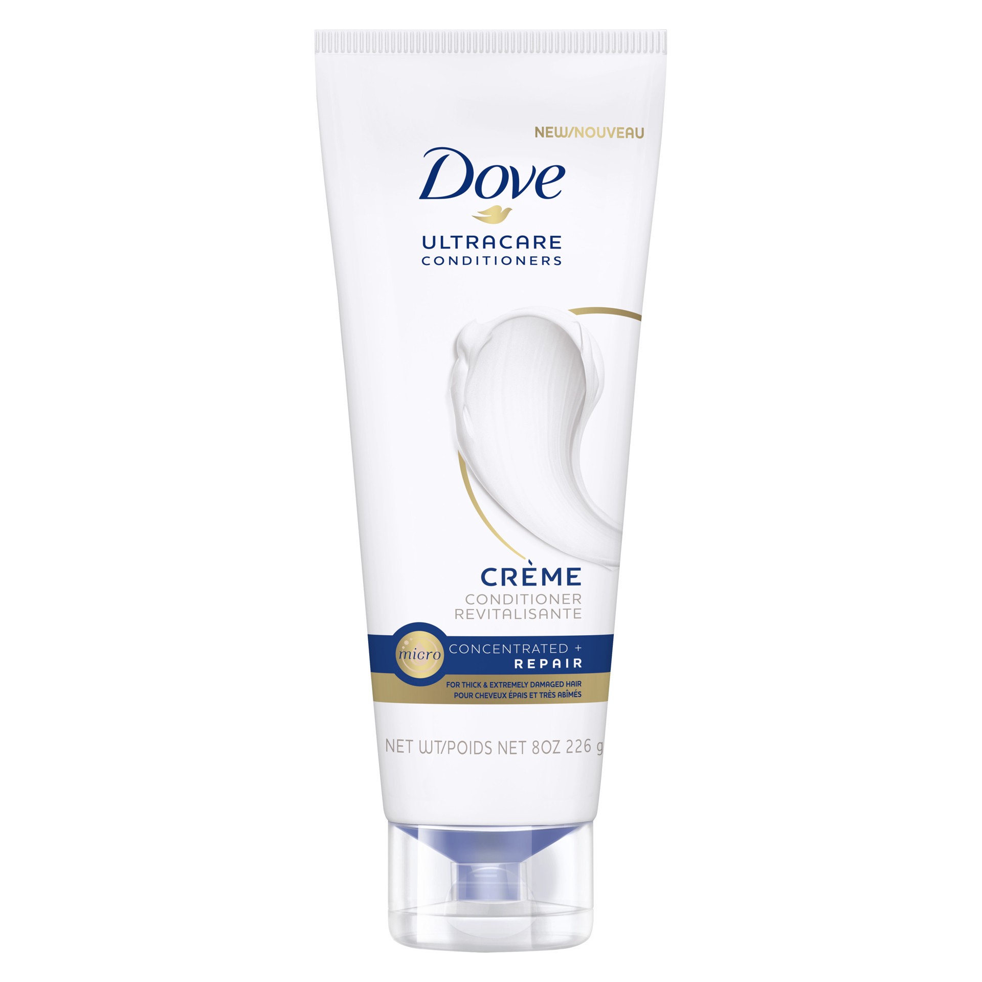 slide 1 of 4, Dove Ultracare Conditioner Crème for Thick, Damaged Hair Concentrated Repair, 8 oz, 8 oz